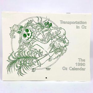 International Oz Club 1990 Calendar w/Artwork - Rare Find